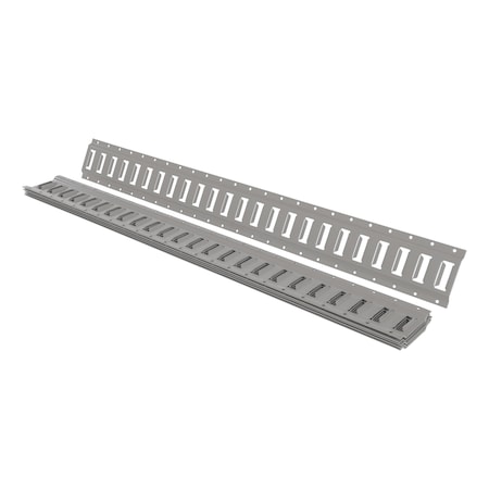 Vestil E-TRACK 4 FOOT GRAY, PK6 E-TRK-4-GY-6PK